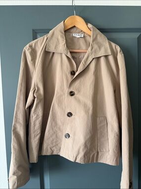 Steve Madden Beige Button-Front Trench Jacket